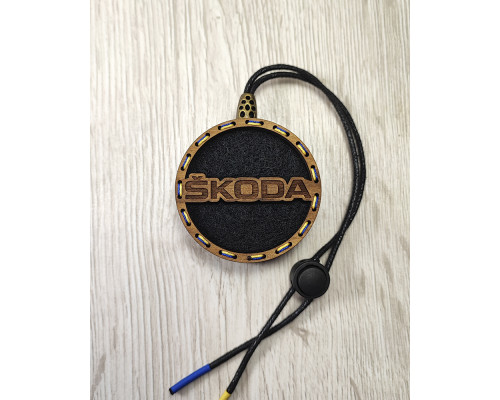 Car air freshener with the logo "Skoda"